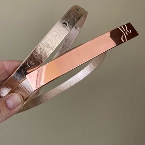 Rose Gold Skinny Belt, Shiny Bridal Belt